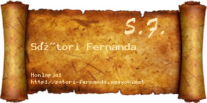 Sátori Fernanda névjegykártya